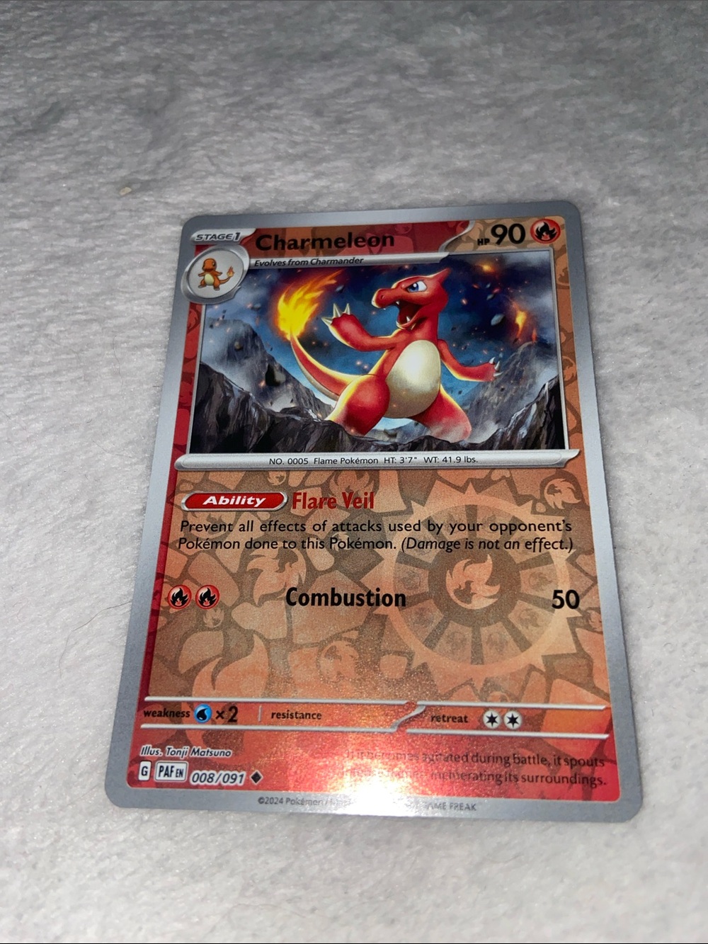 Charmeleon Fire Trading Card - Red